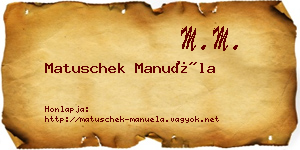Matuschek Manuéla névjegykártya